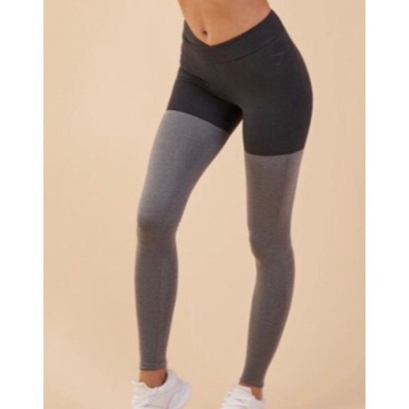 Gymshark Pants - Gymshark Two-toned Gray Gym Workout Yoga Leggings Size XS